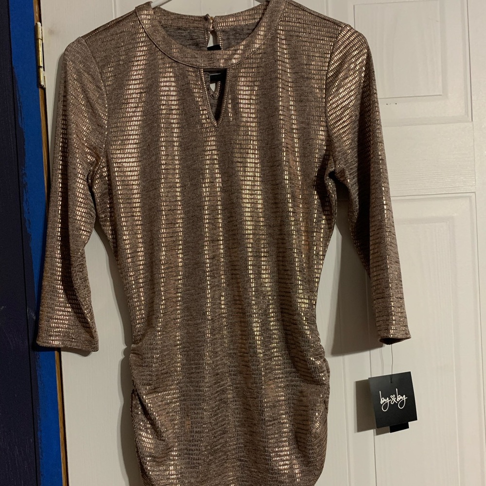 Sparkly copper dress shirt